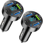 Kalanka - 2 pcs 4 ports allume cigare usb c rapide, 66w chargeur usb de voiture qc 3. 0&pd, usb a allume ...