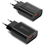 Kalanka - 2 pi��ces usb chargeur, quick charge 3. 0 chargeur rapide alimentation 3a adaptateur de charge ...