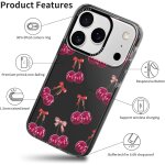 Kalanka - 2 pices coque pour iphone 17 pro, etui de protection avec aesthetic design noeud motif, tpu ...