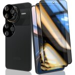 Kalanka - 2 + 2 pi�ces verre tremp� pour xiaomi poco f7 pro / f7 ultra protection ecran de confidentialit�, ...