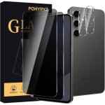 Kalanka - lot de 2 + 2, verre tremp� anti - espion pour samsung galaxy s24 fe2 pi�ces film de confidentialit� ...