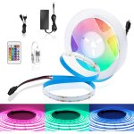 Kalanka - 2m wifi rgb ruban led cob 12v dimmable avec télécommande et alimentation, cob bande led 576leds ... Kalanka - 2m wifi rgb ruban led cob 12v dimmable avec télécommande et alimentation, cob bande led 576leds ...