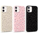 Kalanka - 3 pices coque pour iphone 12 mini 5, 4 , ultra fine souple tpu silicone avec motif lopard ...