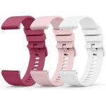 Kalanka - 3 pices 20mm 22mm bracelet de montre en silicone, souple bracelet de replacement en dgagement ...