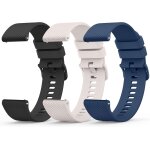 Kalanka - 3 pices 20mm 22mm bracelet de montre en silicone, souple bracelet de replacement en dgagement ...