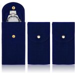 Kalanka - 3 pi�ces bo�tier et etui montre voyage en flannel fabric, pochette de voyage, portable montre ...