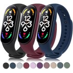 Kalanka - 3 - pices bracelet pour xiaomi smart mi band 7, silicone sport respirant bandes de remplacement ...