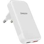 Kalanka - 35w secteur usb c, chargeur double usb ultra - mince, prise mural plate pour iphone 15 14 13 ...