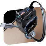 Kalanka - ¿4en1 96w chargeur de voiture usbc allume - cigare rtractable aphqua avec affichage ...