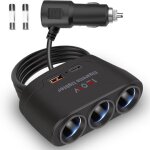 Kalanka - 5 en 1 prise allume - cigare usb voiture 120 w, chargeur de voiture, chargeur de voiture usb ...