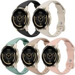 Kalanka - lot de 5 bracelets de sport fins de 18 mm compatibles avec garmin venu 3s / vivoactive 4s / ...