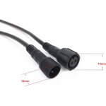 Kalanka - lot de 6 paires de câbles de raccordement etanches a 2 broches - noir - connecteur led - pigtail ... Kalanka - lot de 6 paires de câbles de raccordement etanches a 2 broches - noir - connecteur led - pigtail ...
