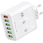 Kalanka - 65w chargeur usb multiple, 6 ports avec qc 3. 0 et usb 3. 1, adaptateur secteur universel pour ...