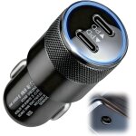 Kalanka - allume cigare usb c 60w dual port pd 30w + pd 30w adaptateur chargeur 12v pour iphone 16 / ...