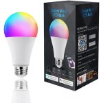 Kalanka - ampoule led intelligente, ampoule wifi r��gulable 16m couleur, blanc, e27 9w ��quivalente 60w ...