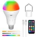 Kalanka - ampoule rechargeable usb - c avec t��l��commande, ac100 - 240v smart e27 led 9w, cctrgb �� ...