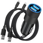 Kalanka - [certifi� apple mfi] chargeur de voiture iphone charge rapide, 4. 8a double usb allume - cigare ...