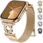 Kalanka - compatible avec bracelet apple watch 41mm 40mm 38mm bracelet rglable en acier inoxydable avec ...