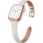 Kalanka - bracelet cuir etroit compatible avec bracelet apple watch 42mm 44mm 45mm 46mm 49mm, bracelet ...