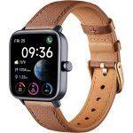 Kalanka - bracelet pour gloryfit smart watch idw19, 22mm bracelet en cuir pour veryfit idw13 / idw16 ...