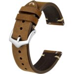 Kalanka - bracelets de montre pour homme, bracelets en cuir cousus a la main, d�gagement rapide, 18mm ...