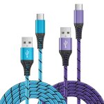 Kalanka - cable usb c charge rapide, [0, 9m + 1, 8m / lot de 2] cable chargeur samsung c�ble usb vers ...