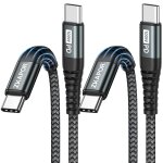 Kalanka - c�ble usb c vers usb c [2m + 2m, lot de 2], 100w cable type c charge rapid pd chargeur type ...