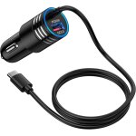 Kalanka - chargeur allume cigare usb c charge rapide pour iphone 17 16 15 48w chargeur voiture avec 1m ...