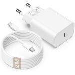 Kalanka - chargeur iphone 17 16 15 avec cable de charge, chargeur rapide usb c original 20w avec c�ble ...