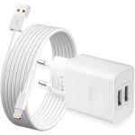 Kalanka - chargeur iphone, [certifi apple mfi] prise usb avec cable 1, 5m pour iphone 14 / 13 / 12 / ...