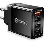 Kalanka - chargeur secteur usb, adaptateur de charge 4 - ports avec 33w intelligent qc 3. 0 chargeur ...