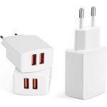 Kalanka - chargeur usb (3 pices), prise murale double usb 5v2. 1a, adaptateur secteur compatible avec ...