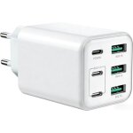 Kalanka - chargeur usb c, prise de charge, bloc chargeur usb c 6 ports 60w, chargeur rapide double pd, ...