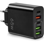Kalanka - chargeur usb c rapide 65w, prise multiple avec 2 usb c + 2 usb + 1 qc 3. 0, chargeur secteur ...