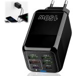 Kalanka - chargeur usb multiple rapide 150w 6 ports (2 usb - c pd + 4 usb - a qc 3. 0) prise usb c adaptateur ...