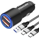 Kalanka - chargeur voiture rapide pour samsung s20 s21 plus ultra fe 5g, a53 a23 a51 a71 a52 a72 a32 ...