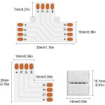 Kalanka - connecteur ruban led 4 pôles 10mm 35pcs, forme de l en forme de t pour bande led rgb, connecteur ... Kalanka - connecteur ruban led 4 pôles 10mm 35pcs, forme de l en forme de t pour bande led rgb, connecteur ...