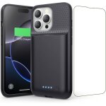 Kalanka - coque batterie pour iphone 16 pro, 7500mah batterie externe rechargeable, charge rapide chargeur ...