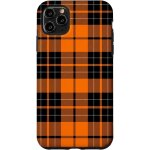 Kalanka - coque pour iphone 11 pro max plaid d'automne pour halloween - motif ecossais orange et noir ...