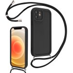 Kalanka - coque pour iphone 12 mini 5, 4  avec cordon de collier r�glable, etui protection de la cam�ra ...