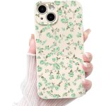 Kalanka - coque pour iphone 14 plus fleur mignonne pour femmes filles floral rose conception vintage ...