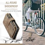 Kalanka - coque compatible avec iphone 14 pro max, premium pu portefeuille etui housse en cuir [fente ...