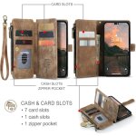 Kalanka - coque compatible avec iphone 14 pro, premium pu portefeuille etui housse en cuir [fente pour ...