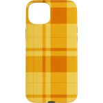 Kalanka - coque pour iphone 15 plus jaune orange halloween plaid automne automne citrouilles