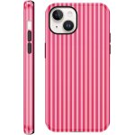 Kalanka - coque pour iphone 15, silicone housse etui avec aesthetic �t� stripes striped motif design, ...