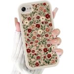 Kalanka - coque pour iphone 8 / 7 / se 2020 / se 2022 4, 7 , aesthetic fleurs motif etui filles femmes ...
