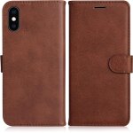 Kalanka - coque pour iphone xs max, pu en cuir coque portefeuille etui housse, design classique tpu coque ...
