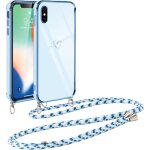 Kalanka - coque pour iphone xs / x avec cordon de collier, galvanis etui housse avec motif coeur d'amour, ...
