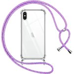 Kalanka - coque pour iphone xs / x avec cordon, transparente silicone housse avec rglable de collier ...