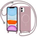 Kalanka - coque magn�tique pour iphone 11 avec cordon, compatible avec magsafe collier etui silicone ...